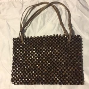 The SAK Wooden-beaded small shoulder bag